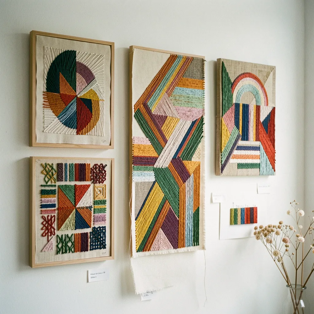 Contemporary embroidery artwork