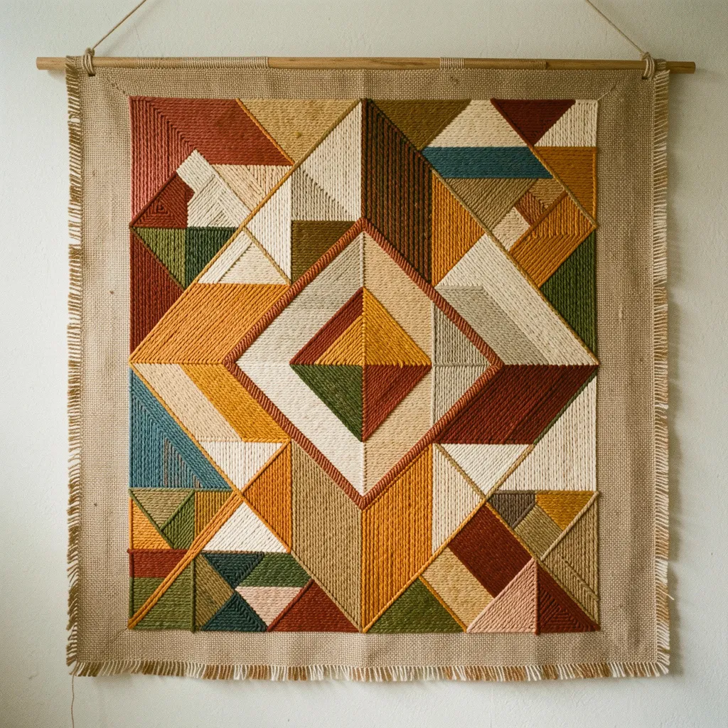 Long and short stitch work